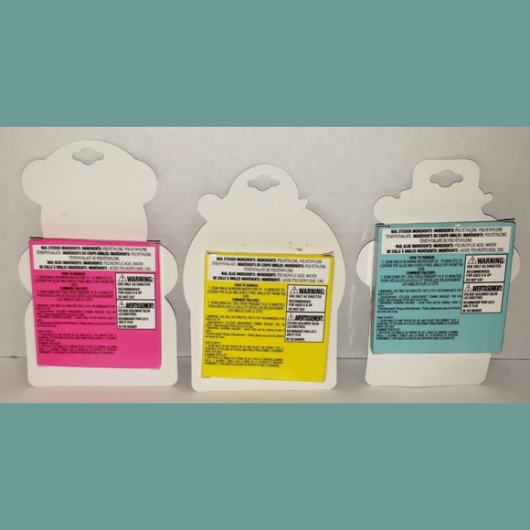 🎁Stocking Stuffer🎄-NIB (3) Sets Of Kid's Yoyo Nails (12) Pieces - Picture 2 of 5